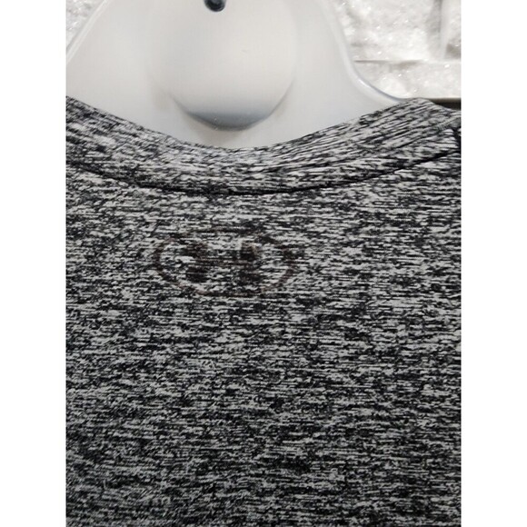Under Armour V-Neck Women's Med Heather Grey Graphic Logo - Picture 4 of 5